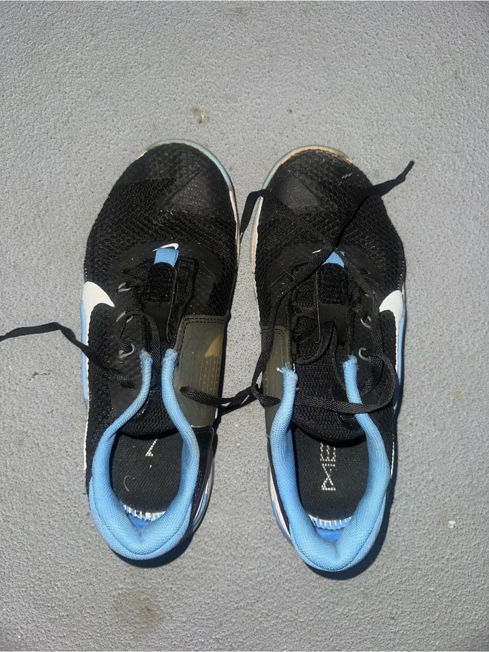 Nike Kids Black and Light Blue Training Sneakers
